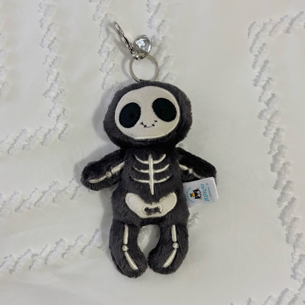 Jellycat Bob Spooky Skeleton Plush Keychain